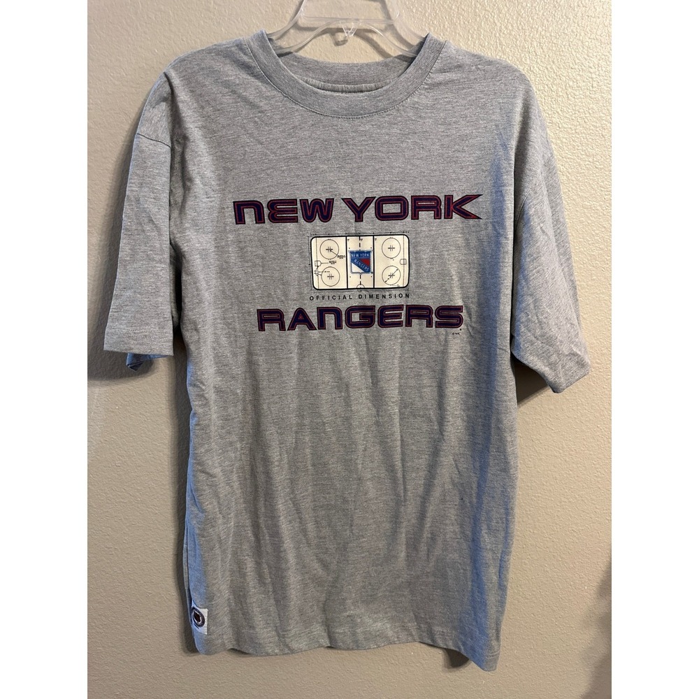 New York Rangers NHL Blue Line Graphic T Shirt Official Licensed‎ Product Gray M